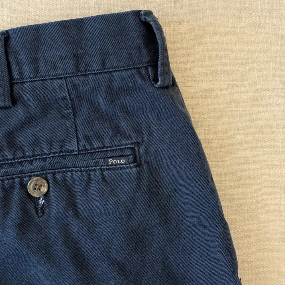 Polo Ralph Lauren Chino Shorts Men 36 Navy Classic Fit 9 Cotton Twill Preppy